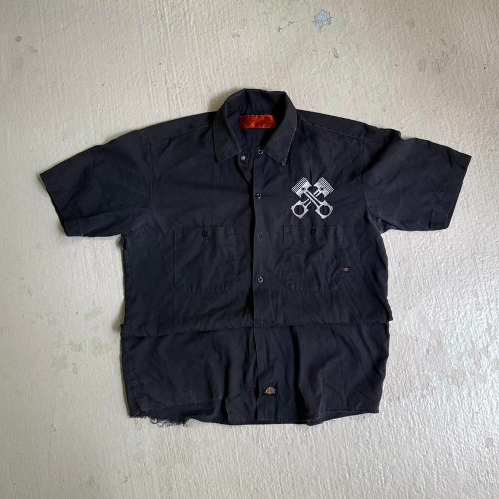 Vintage Dickies Mechanic Distressed Buttoned Work Shirt
